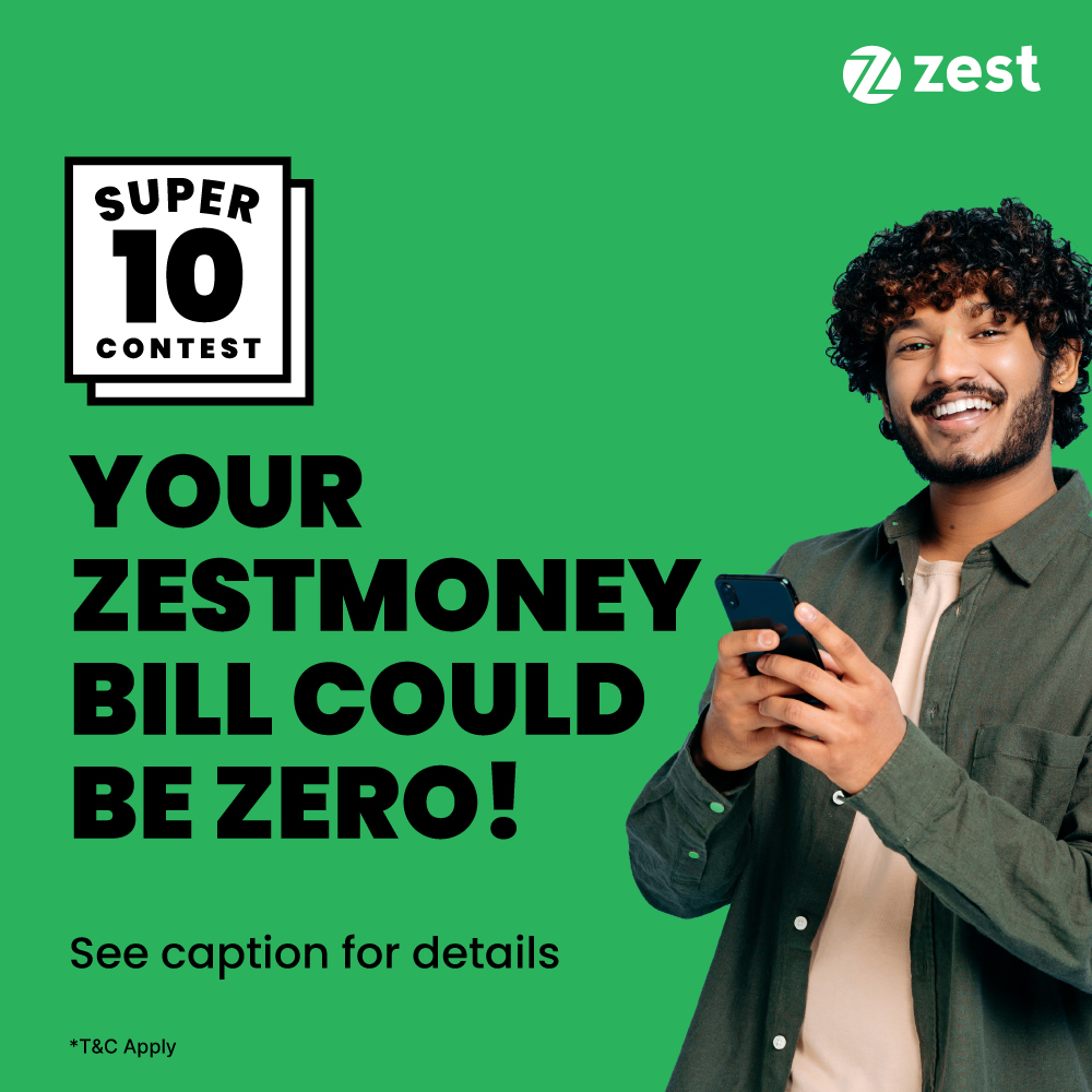 ZestMoney's tweet photo. Super 10 Contest alert!
You could get one month’s bill of a selected loan as a cashback.

Here’s what you need to do for a chance to be one of the ten lucky winners:
-Follow @ZestMoney
-Tell us your last date of transaction with ZestMoney

Contest ends on January 9th, 11.59 PM https://t.co/2hDcPBbMUC