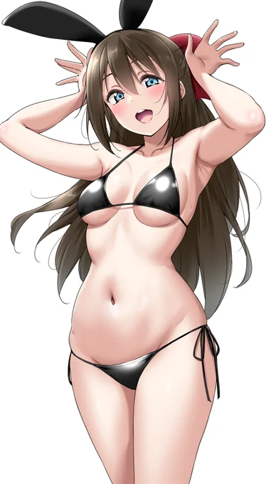 しずくにうさ耳ビキニを…🐇🐰🐇🐰👙👙👙 