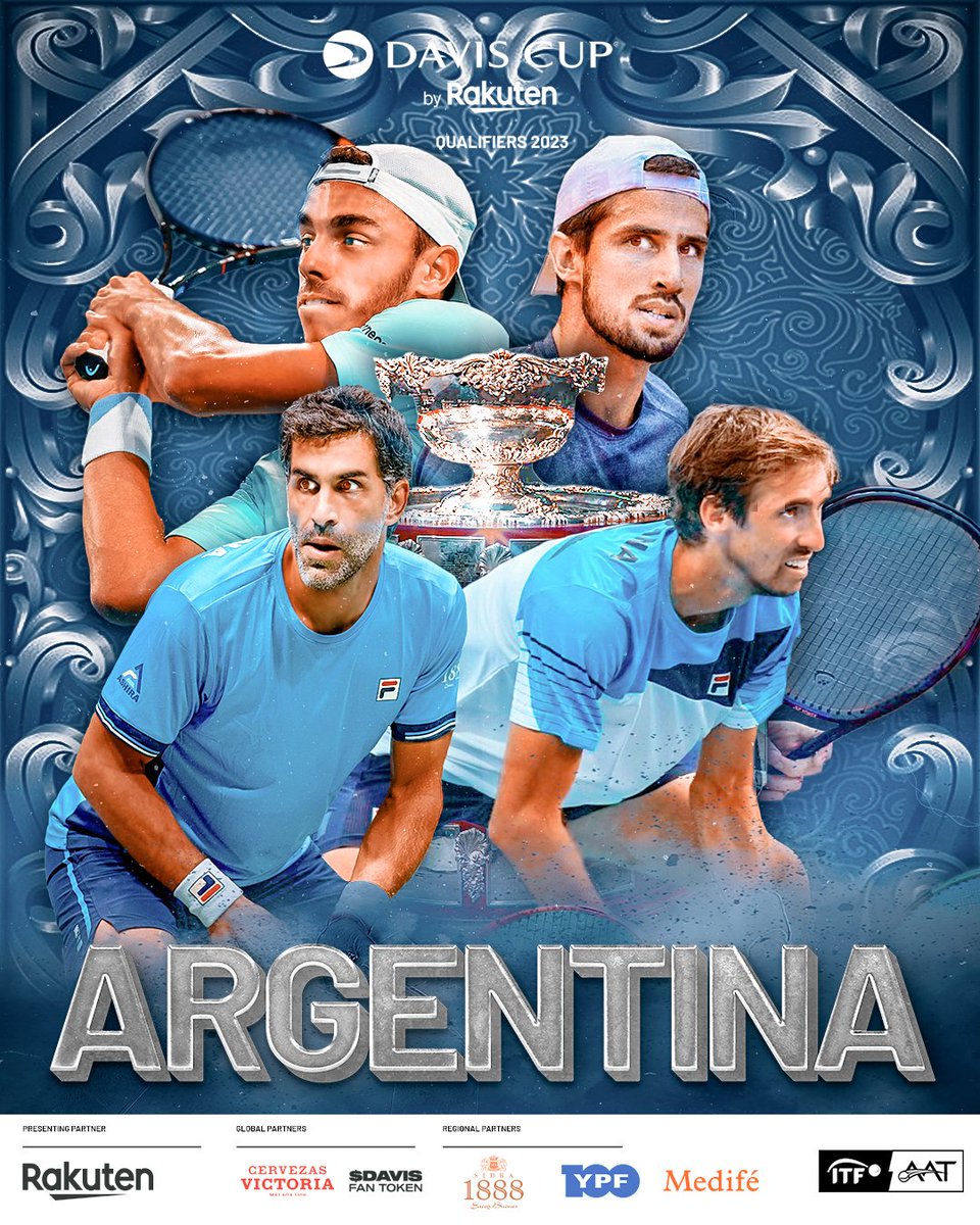 AATenis's tweet photo. 🤍🇦🇷 El capitán @guillecoria dio a conocer los convocados para viajar a Finlandia:

✔️ @FranCerundolo 
✔️ @pecachin1
✔️ @machigonzalez1
✔️ @andymolto

🗓️ 4 y 5 de febrero
📍 Finlandia

¿Cómo ves a la Selección Argentina de Tenis @YPFoficial ❓ https://t.co/GANU3DB4D3