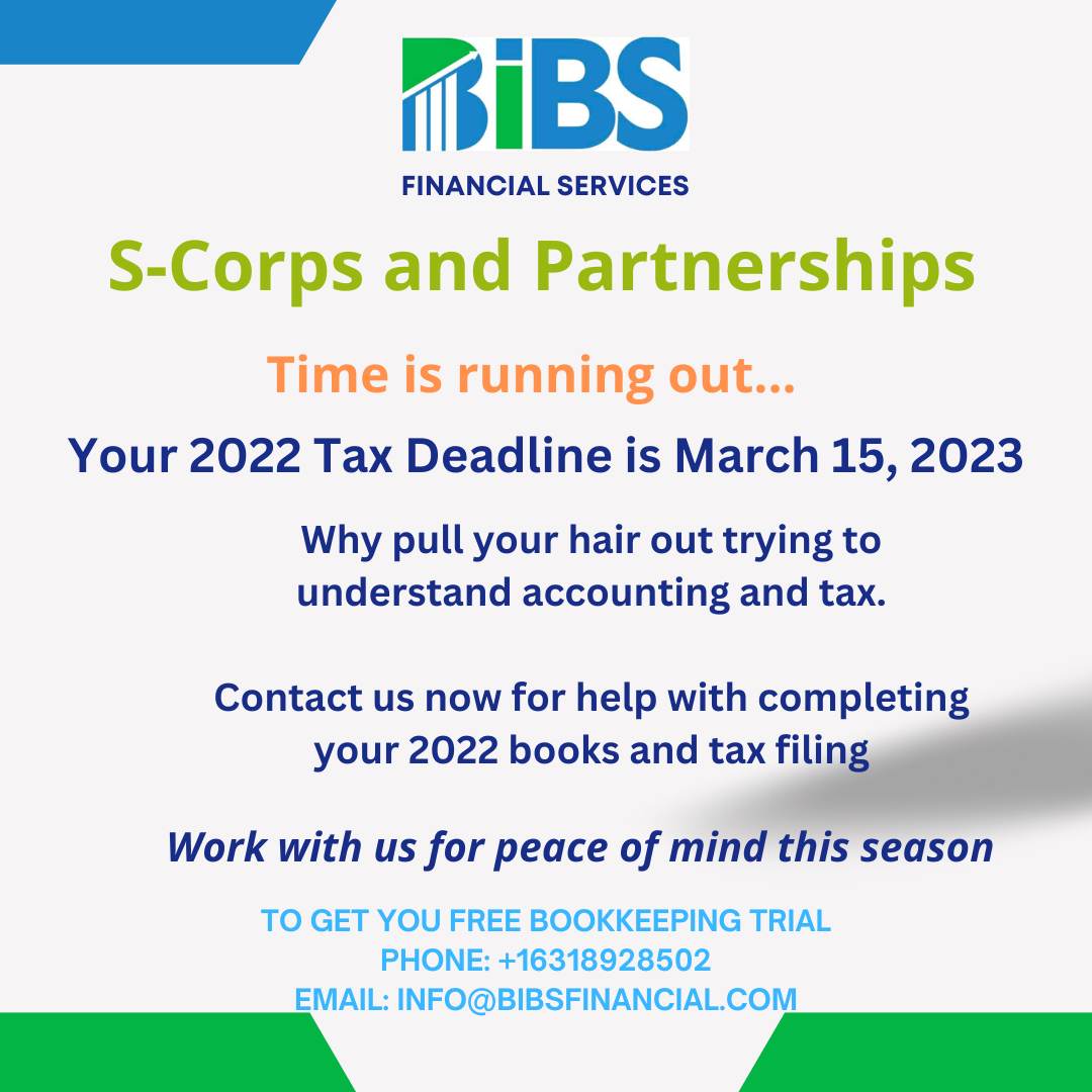 BibsFinancial's tweet photo. As owners or part-owners of S-corps and Partnerships, it's imperative that the filings be completed on time to
1- avoid late filing penalties
2- provide those invested in the business with the information needed to report their share of profits on the personal returns as well https://t.co/TzQvZEqQiz