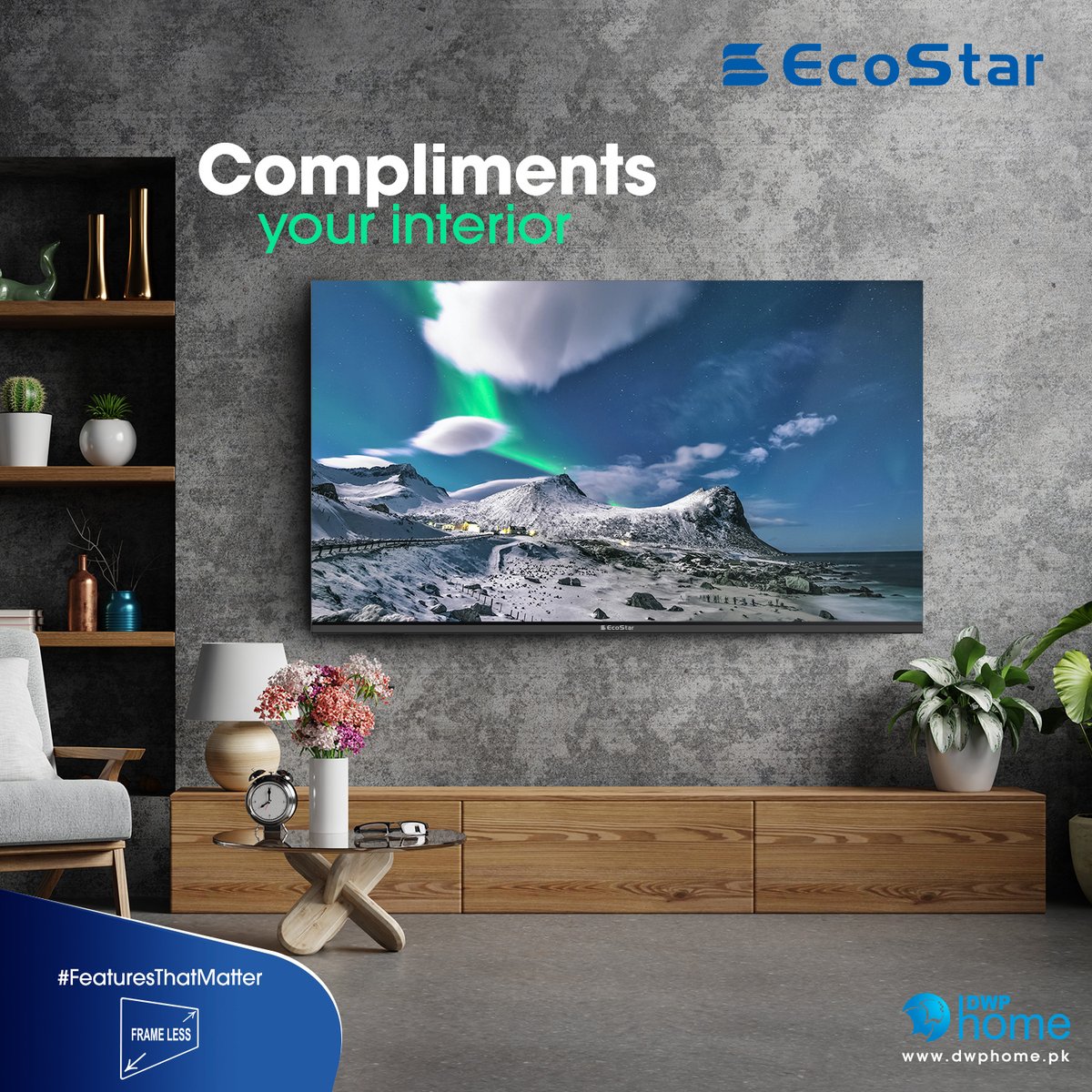 EcoStarOfficial's tweet photo. No matter how beautiful your room may be, your #EcoStarTV with all the #FeaturesThatMatter is bound to make heads turn. Literally!
SHOP now at https://t.co/jfm274aCjU https://t.co/ZZCyoTCRYv
