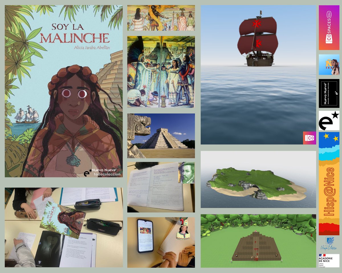 La 3ESO <a href="/Clg_MatisseNice/">Collège Matisse Nice</a> empieza a informarse, a trabajar #LaMALINCHE🇲🇽📝📱💻 y preparar los escenarios🎦 con los enigmas🤔para el juego🔍🔐#realidadvirtual #aztecas #Moctezuma #Quetzacoalt #NuevoMundo #HCortés @CoSpaces_Edu <a href="/besse_jerome/">Jérôme Besse</a> <a href="/MlanieMichel3/">Mélanie Michel</a> <a href="/MilonAude/">Milon Aude</a> #AliciaJaraba🥰