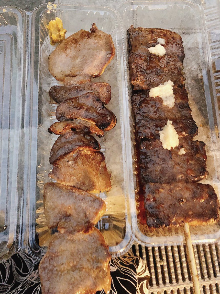初詣遅くなったけど行ってきたぞ!
おみくじは中吉!今年は磨く年か…なるほど🤔
お肉は厚切り牛タン串と牛串～ 
