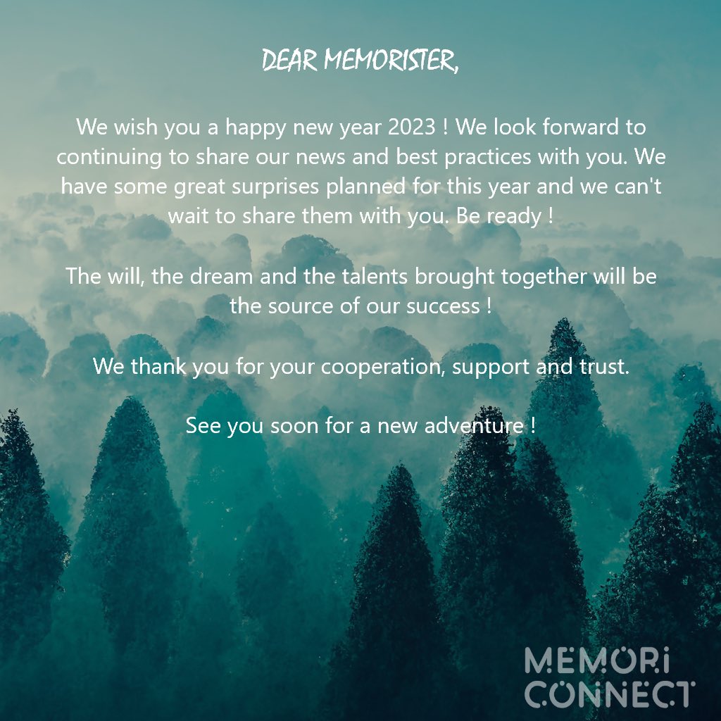 #HappyNewYear2023 💡#MemoriConnect #DeFi #Web3 #ComingSoon