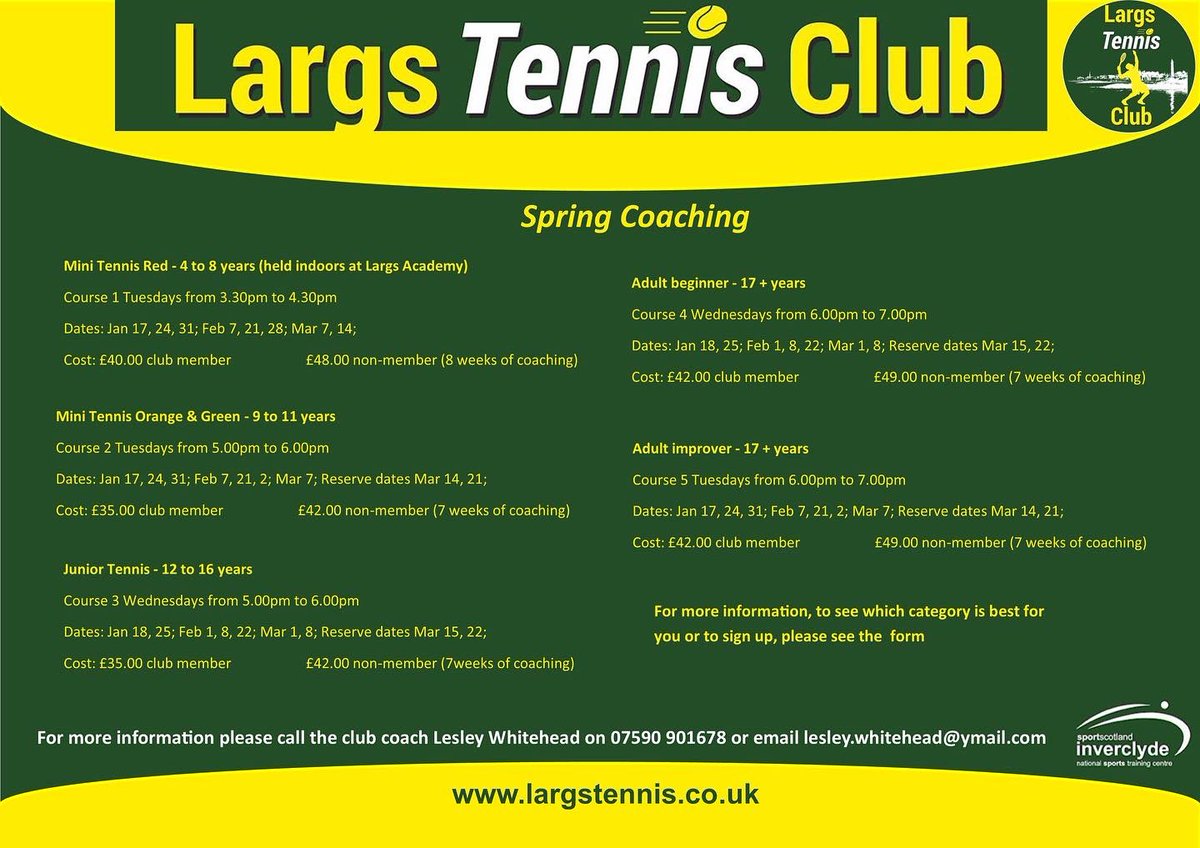 LargsTennisClub's tweet photo. Spring Coaching and more Junior Night tennis https://t.co/UTkAbOdrrT