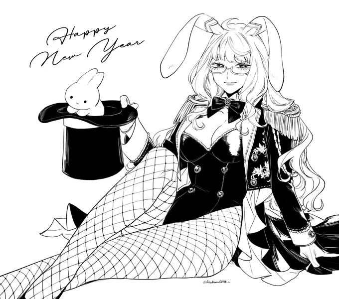 あけましておめでとうございます 卯年バニーハヤヒデ🐰 