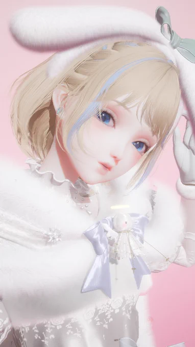 雪国のふわふわうさぎ 