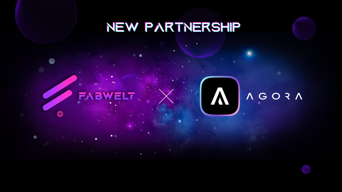 FabweltToken's tweet photo. 👏 We had an amazing Roundtable Discussion with @AgoraDex last Dec, so how can we miss a #Partnership with them?

🗣📣 #Welties, please help us welcome our latest 🤝 partner, @AgoraDex on our dynamic ecosystem!! 🎉

Know more: https://t.co/1W2oYas936

#Crypto #GameFi #Fabwelt https://t.co/R2xrFJrFza