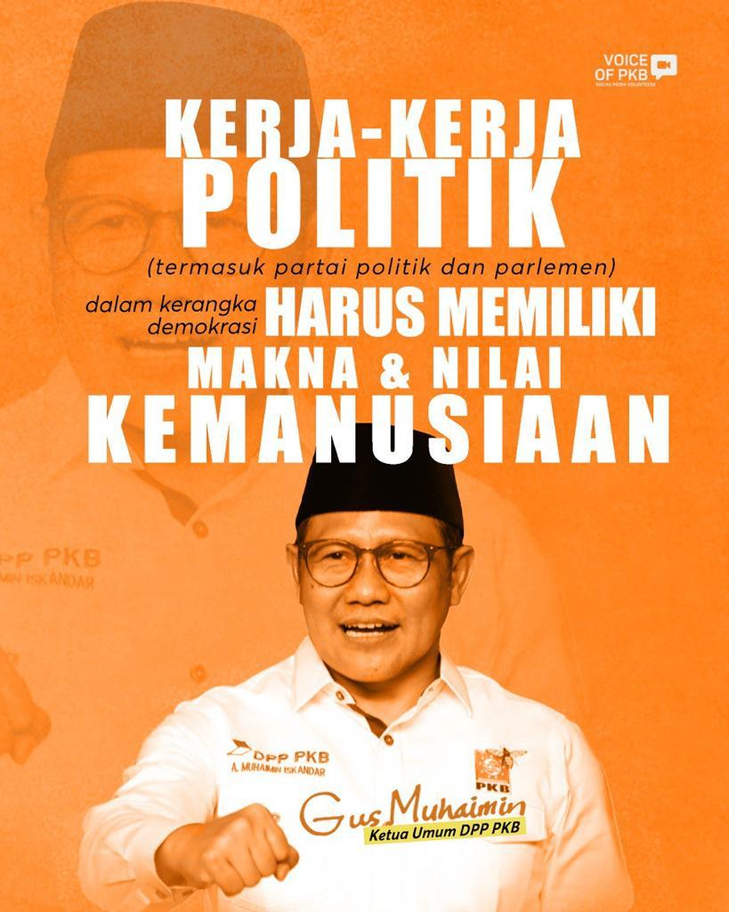 Berpolitiklah dengan selalu menjaga nilai nilai kemanusian

#GusMuhaimin