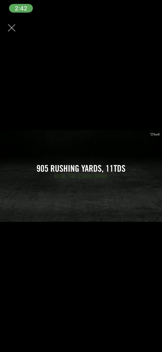 Senior season stats! All county RB,all met DB, class of 2023