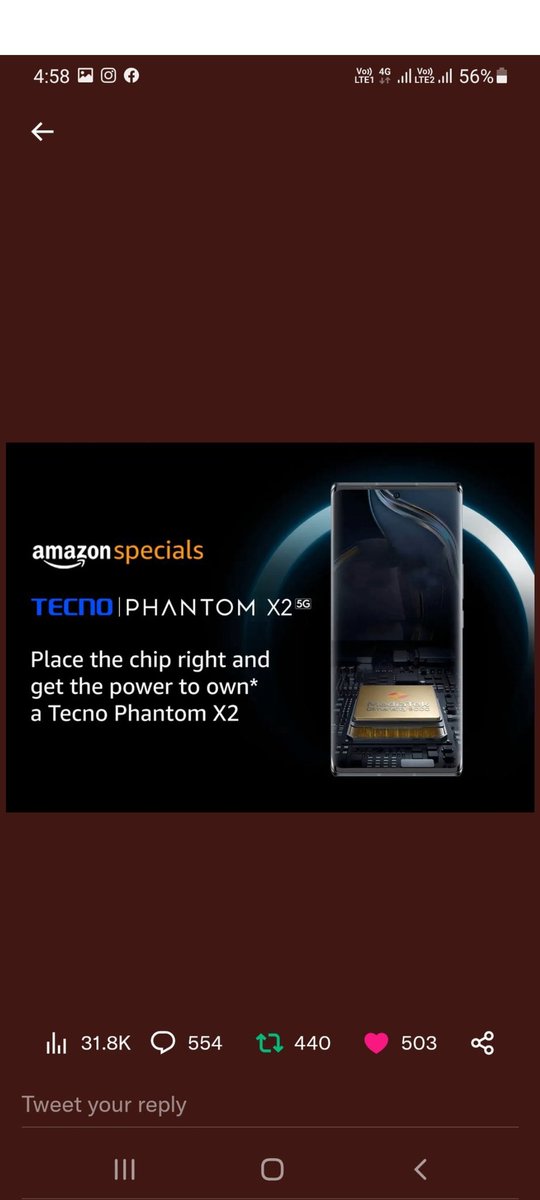 SimonMp13's tweet photo. @amazonIN #TecnoPhantomX2OnAmazonSpecials https://t.co/nI8O3YPZyD