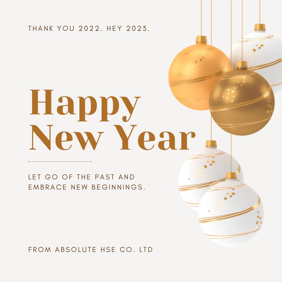 absolutehseco's tweet photo. Thank you 2022...we have high hopes for 2023. Let’s make every day count.
We wish you all shades of happiness this 2023.
.
.
#absolutehseco #beabsolute #hsetraininginstitutelagos #professionalcertification #hsetraining #2023NewYear #careergoals #NigeriaDecides2023 https://t.co/xiZDupmqhI