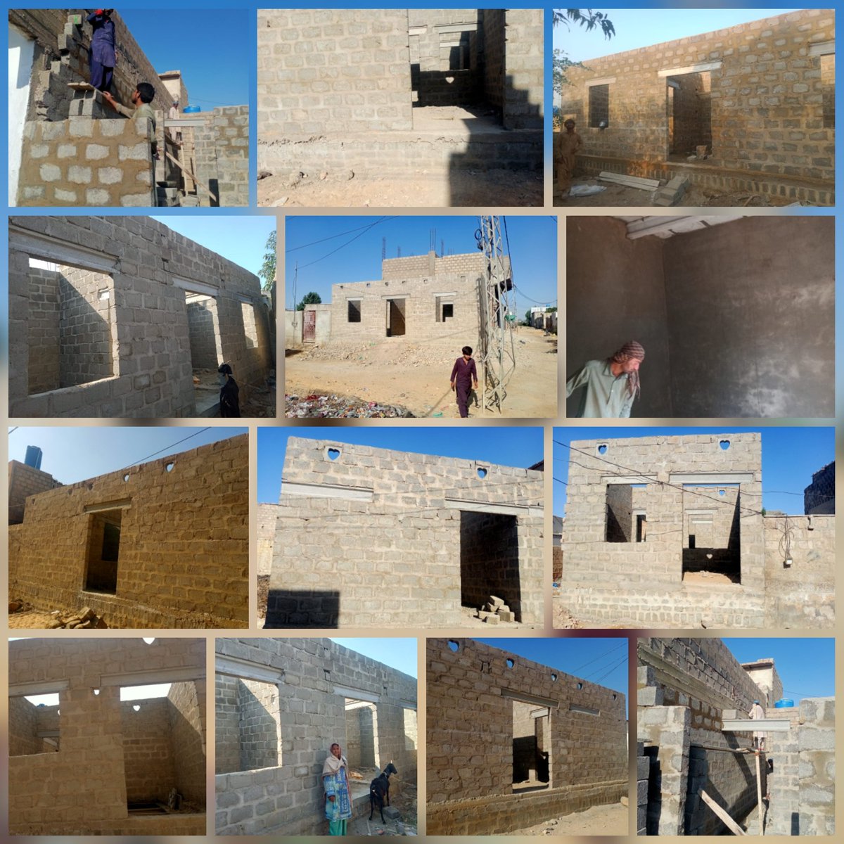zohaibPlf's tweet photo. Houses are under construction for flood affected peoples of Distt Malir Sindh by @PPP_Org @BBhuttoZardari &amp; @MuradAliShahPPP led govt.

#CMKP #MehmoodKhan @PTIofficial what you are doing for them ? Are still crying or burning record of #BillionTreeProject ? https://t.co/rH0PgTkGNJ