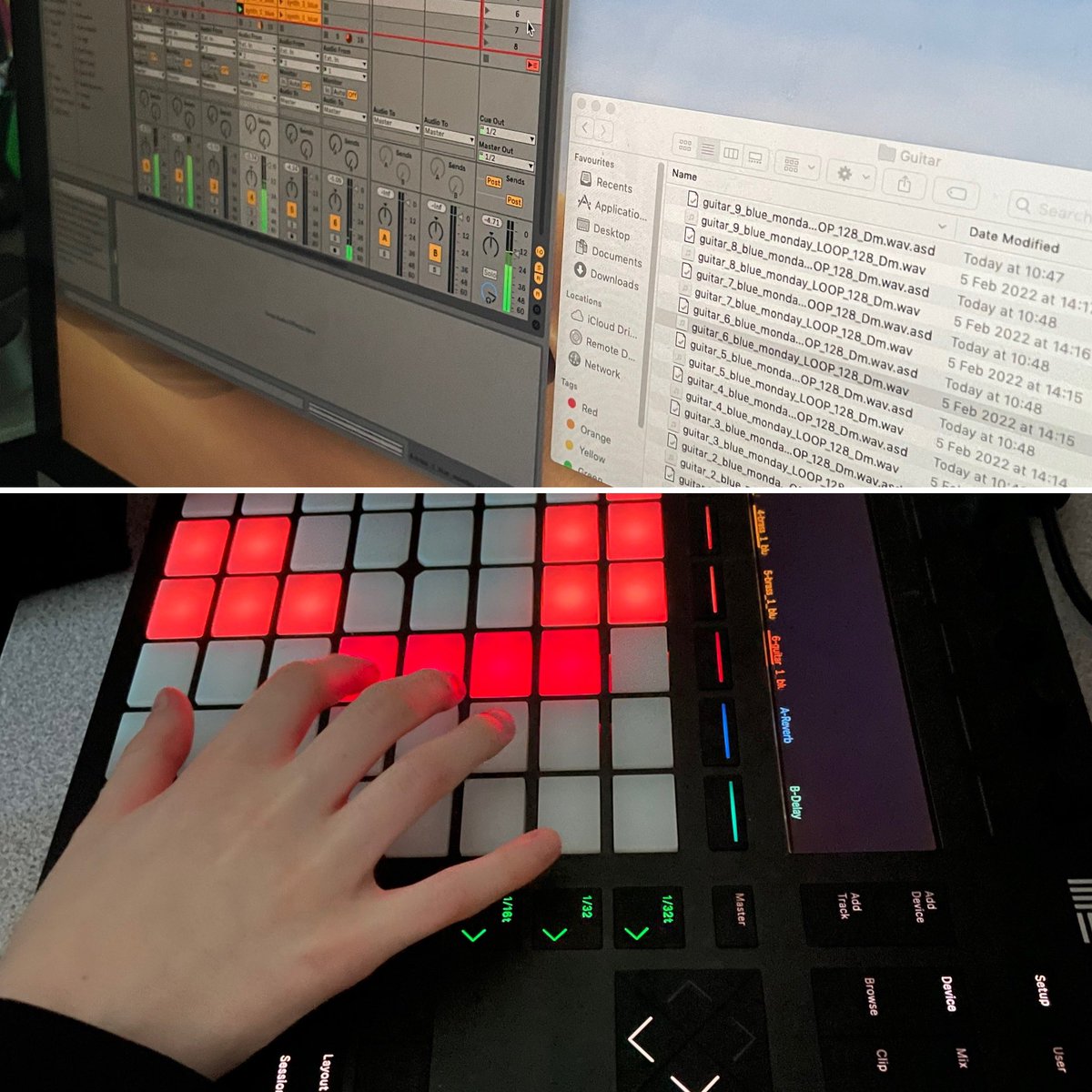CastlefordMusic's tweet photo. More @Ableton work today but this time we’re using sample packs from @MuFuturesUK to create new live sets https://t.co/uTCxhGQTfa