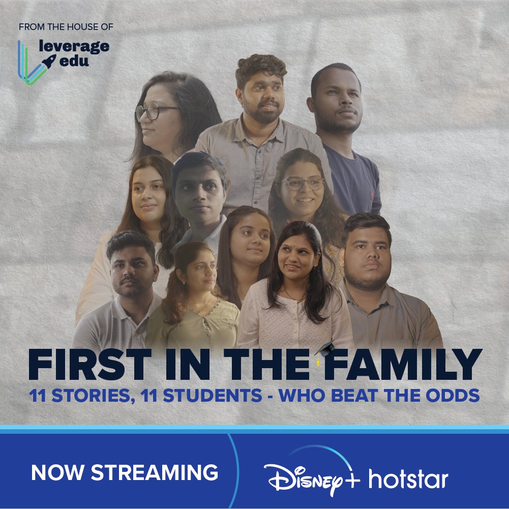 leverageedu's tweet photo. WATCH NOW: https://t.co/Q0nAJzyHDv
11 stories, 11 students - who beat the odds.
Presenting "First In The Family", now streaming on @DisneyPlusHS
#LeverageEdu #FirstInTheFamily #FITF https://t.co/Ert9Lpwwfu