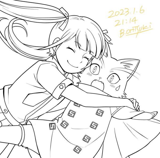 【2023.1.6 21:14】
やっとラフ終わり!😂
次は地道に線を減らして整える作業へ…。 