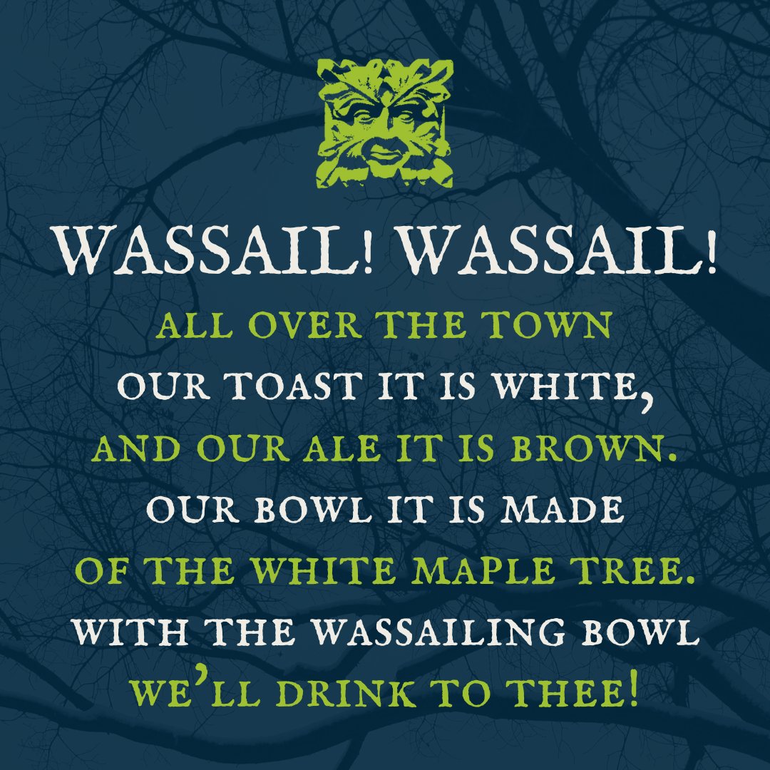 Wassail! 6 January - the Feast of Epiphany - is the end of Christmastide and the traditional night for wassailing! Here's an excerpt from the ancient Gloucestershire Wassail with a #greenman from @GlosCathedral 🍎 #wassail #twelfthnight #gloucester