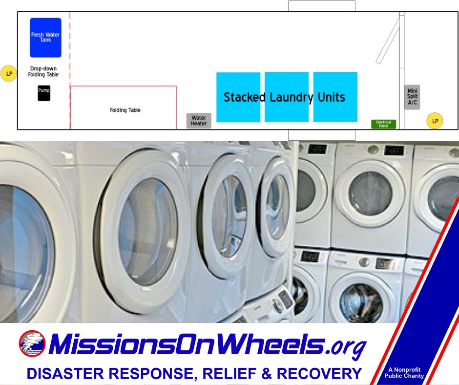 MissionsOnWheel's tweet photo. We have a HUGE need to get #LaundryTrailer-2 built and on the road. We have multiple requests for Laundry units in Texas and Florida.

This would be a great sponsorship opportunity for a company wanting to help communities recover from disaster.
https://t.co/x2XrogYnJY https://t.co/3Vnn6ewNwE