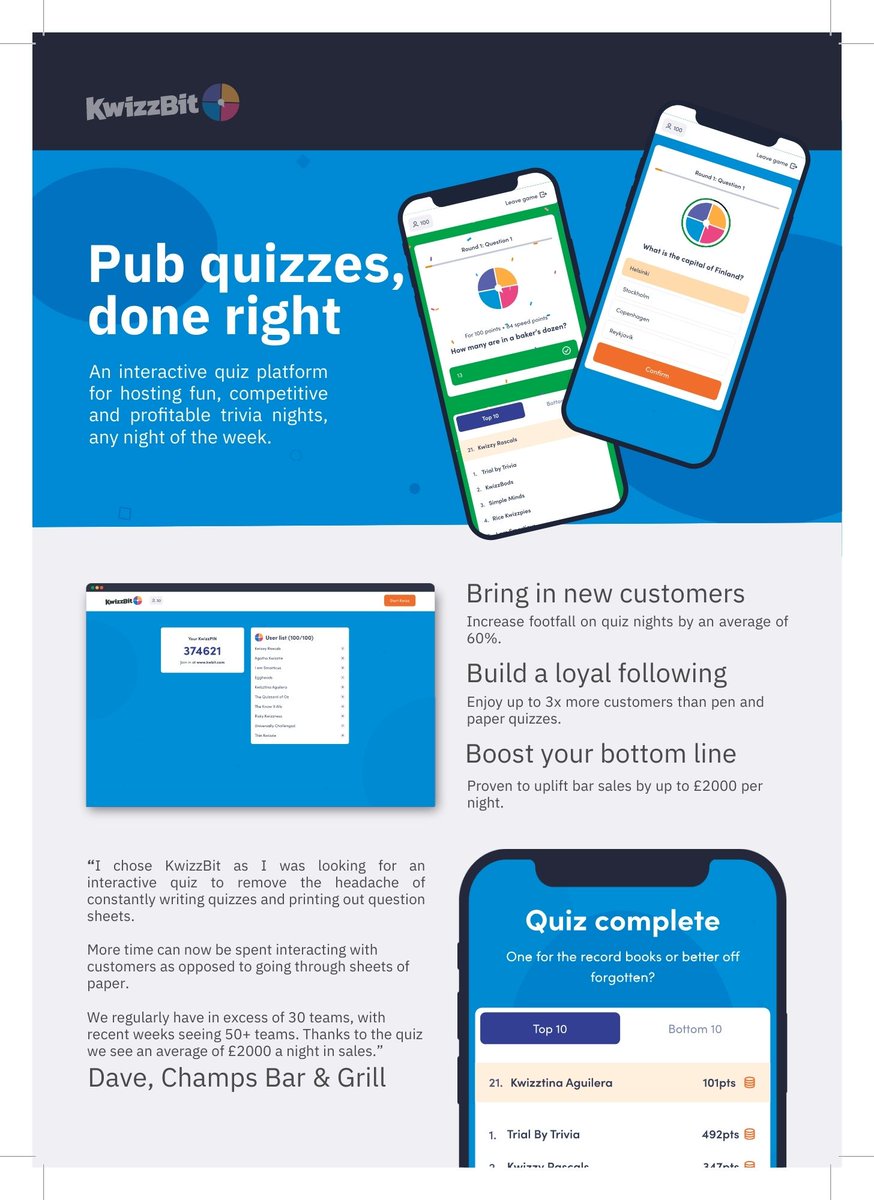 trustinnsuk's tweet photo. Do you fancy access to a number of FREE quizzes throughout January and February?
Want to give your customers a reason to visit without spending a fortune on entertainment? Then look no further and check out this incredible offer!!
#kwizzbit #trustinns https://t.co/hajviGQgpQ