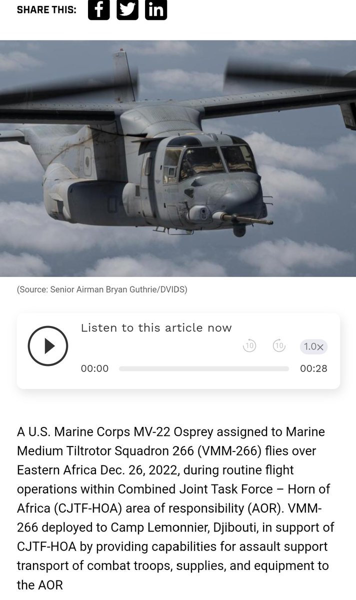 wagepeaceau's tweet photo. WTF are the US doing in combat missions in Djibouti? Asking for a friend. #nobases @davidcnswanson @AnnWright46 @SkepticalVet #bootboeing #BoeingArmsGenocide https://t.co/FA7uBJnflo