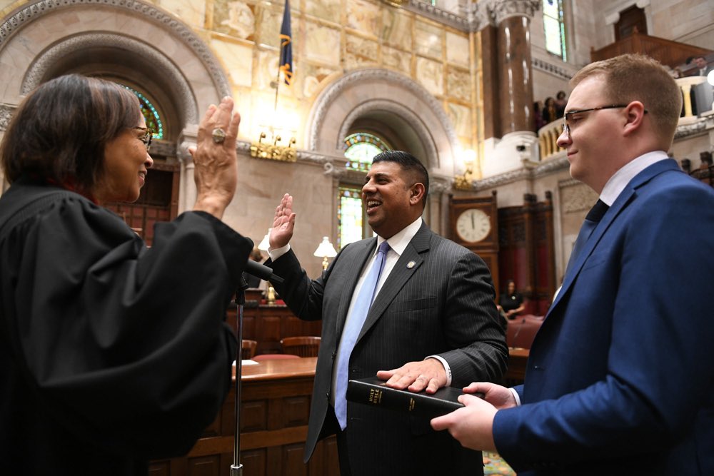 SenatorCooney's tweet photo. I am truly humbled to be sworn-in for a second term in the NYS Senate, representing my beloved hometown of Rochester. Big things ahead! https://t.co/XIpj9dHa2C