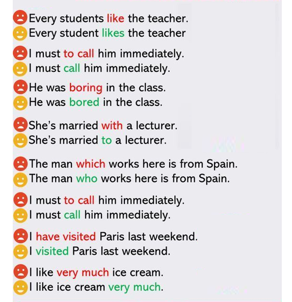 Common mistakes in English🧐

Take a look at these mistakes in English!

Happy friday🤩🥳

For more English lessons, visit⬇️
youtube.com/@activeenglish…

#FridayVibes #Learning #englishonline #English #Lessons #grammar