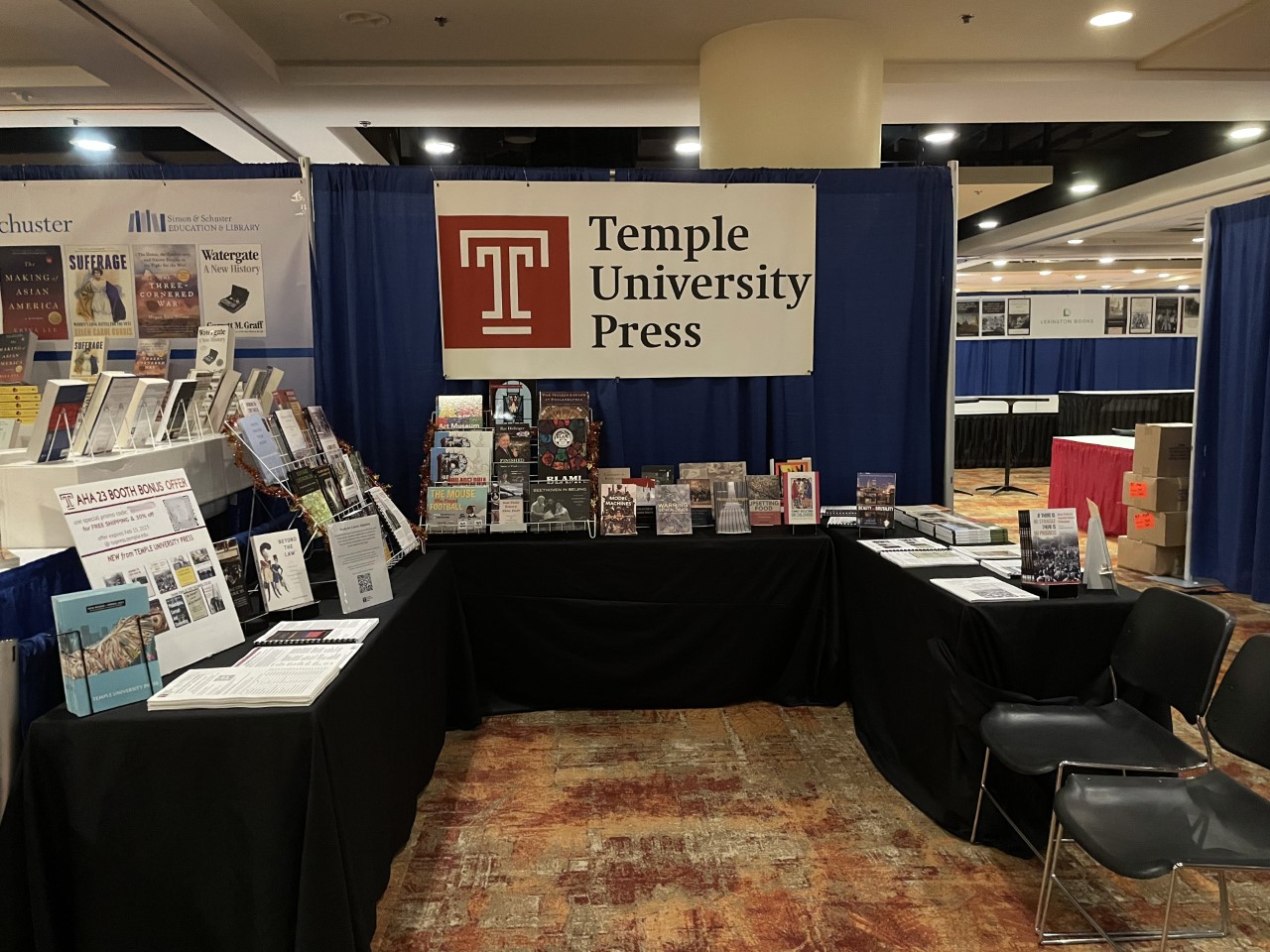 Temple Univ Press on Twitter: "Our booth #215 is all set up at the