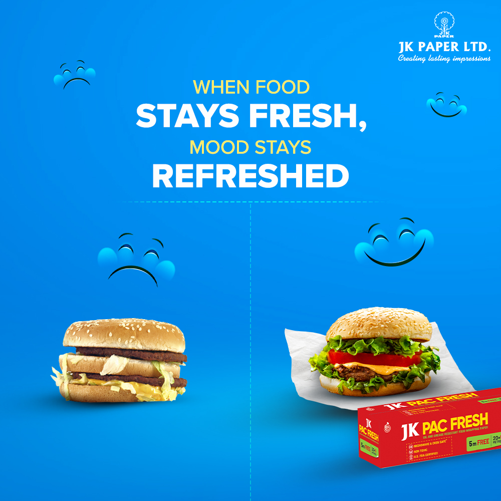 JKPaperIndia's tweet photo. JK Pac Fresh is the main ingredient for warm and fresh food, making it the secret to a good mood!

#JKPaper #PaperPower #PacFresh https://t.co/WyZJUsOYhH