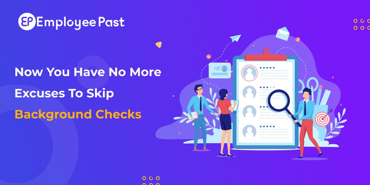 employeepast's tweet photo. Every organization wants to speed up the #recruitment process. But sometimes recruiters tend to skip #backgroundchecks to speed up the process. But, Is this a good practice? 
Now, #Employeepast leaves you with no excuses to skip background checks. https://t.co/qilwyRRuDn https://t.co/DDafRhRCO0