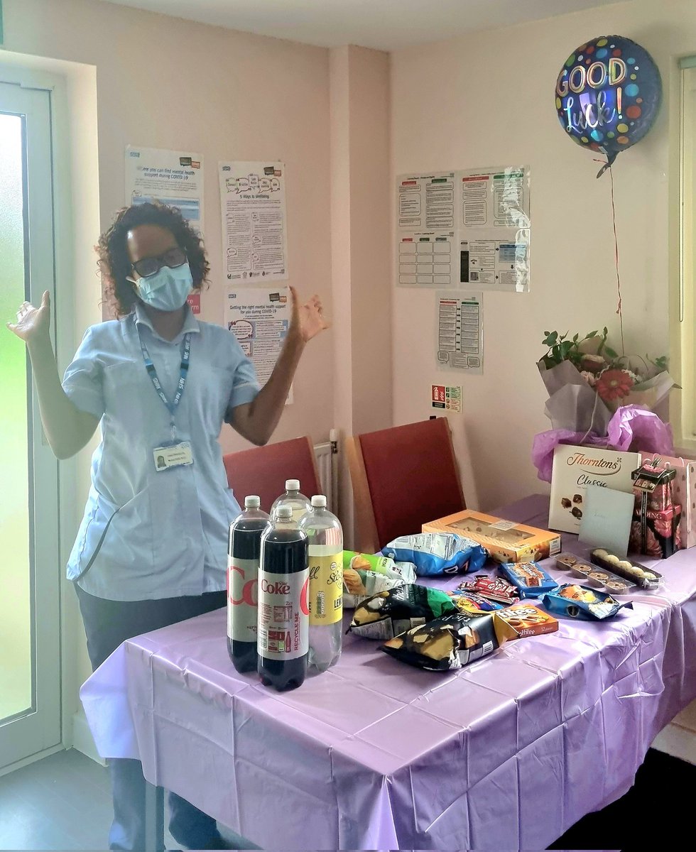 HeatherWardLPT's tweet photo. Today Heather Ward says goodbye to Linda, our band 5 nurse! Good luck in your new position on Phoenix ward 💐🥳💙 https://t.co/ZWEWTBCXMQ