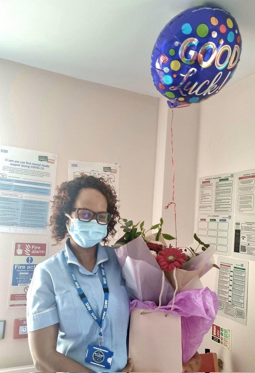 Today Heather Ward says goodbye to Linda, our band 5 nurse! Good luck in your new position on Phoenix ward 💐🥳💙
