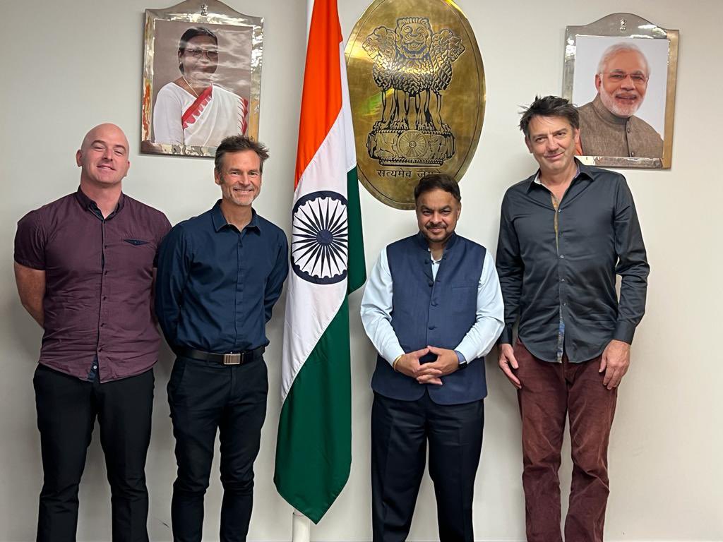 Pleasure meeting  Mr Chris Watson, Mr Chris Veerhuis and Mr Dan Holliday from Screenwest WA and discussing opportunities for cooperation in areas of cinematography, film making between India - Australia.