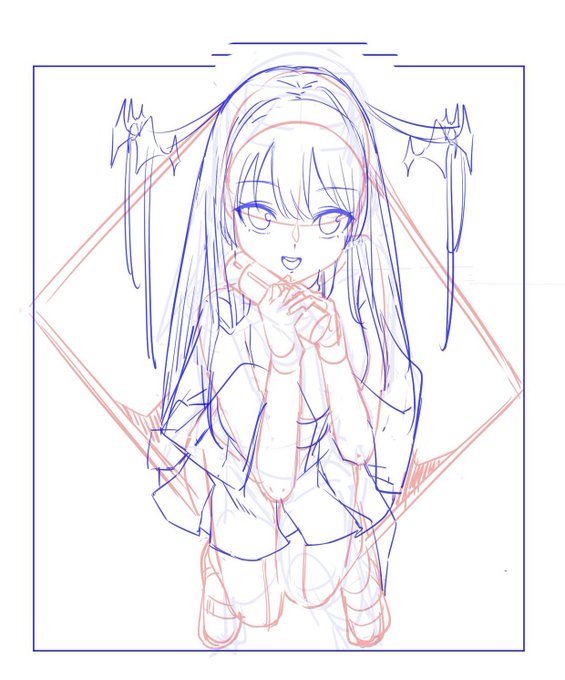 お仕事絵のラフよ 