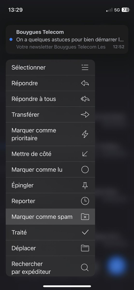 NewTag's tweet image. Les mails auxquels on ne s’est jamais abonné dont le lien de désinscription demande de s’authentifier ? ➡️ Marquer comme spam (👋 la réputation e-mail de @bouyguestelecom)