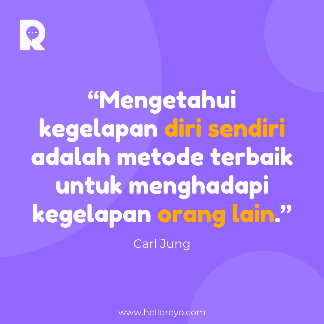 helloreyo_id's tweet photo. “Mengetahui kegelapan diri sendiri adalah metode terbaik untuk menghadapi kegelapan orang lain.” - Carl Jung

#kesehatanmentalindonesia #lawankesepian #quotesdaily #curhatitusehat #curhattanpadihakimi #kesehatanmental #amancurhat #teleponreyo #hidupsehatdenganreyo #Reyo https://t.co/XbsJyxhncj
