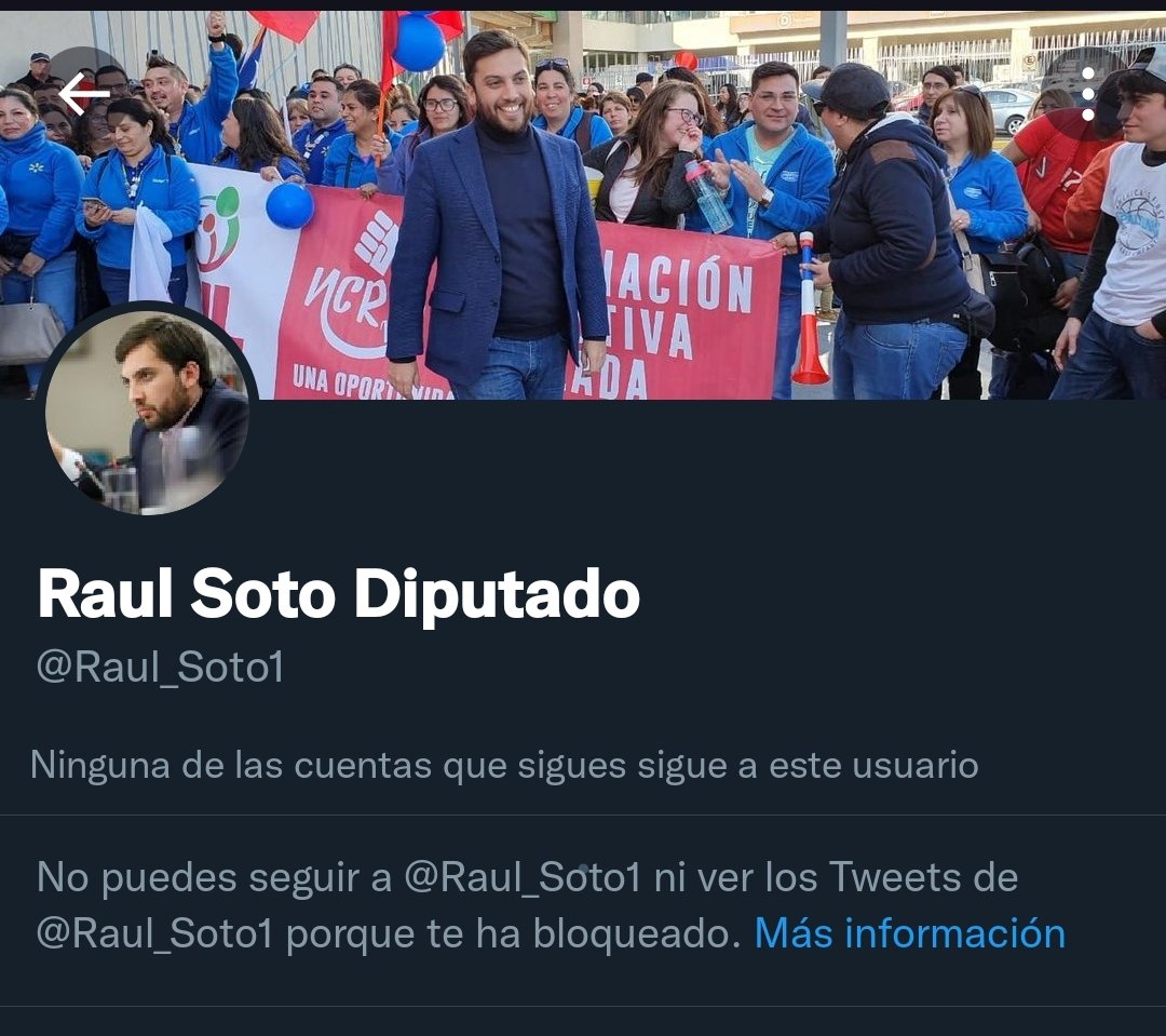 Nell_Matta's tweet photo. @Raul_Soto1 AHORA QUE LE COBRO LA PALABRA DEL #SEXTORETIRO ME BLOQUEO, YA ESTARA MENDIGANDO VOTOS ! https://t.co/e496p8jfmK