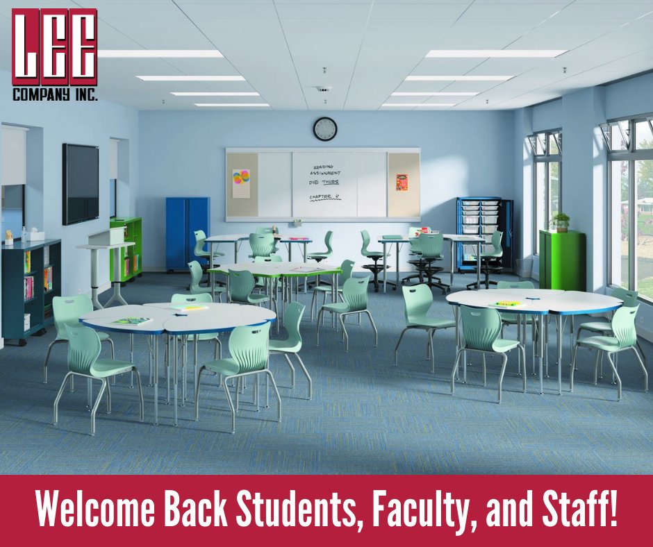 LeeCompanyInc's tweet photo. With school gearing back up, we’re excited to get the ball rolling in providing our expertise in school and office furniture as well as athletic equipment. Good luck to all students, faculty and staff as they head into another school semester.

#LeeCompany https://t.co/bKjGwgBfat