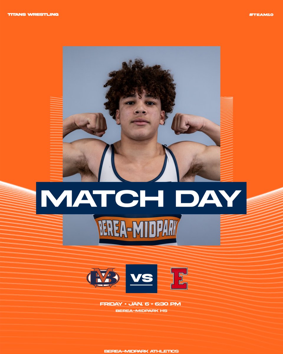 𝐌𝐀𝐓𝐂𝐇 𝐃𝐀𝐘

🆚 Elyria
🕡 6:30pm
📍 BMHS
🎟️ titansathletics.org/online-box-off…
#BeATitan | #Team10