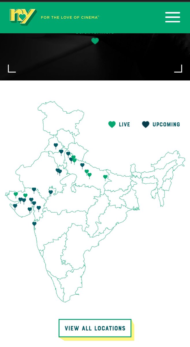 Recently Ajay Devgan has started chain of multiplex NYcinemas which has its entire focus on Gujrat and UP( location Ref -screenshot)  Hope he's banning #Pathaan from all the screens of NYcinems in Gujrat to showcase his loyalty now 🤣🤣