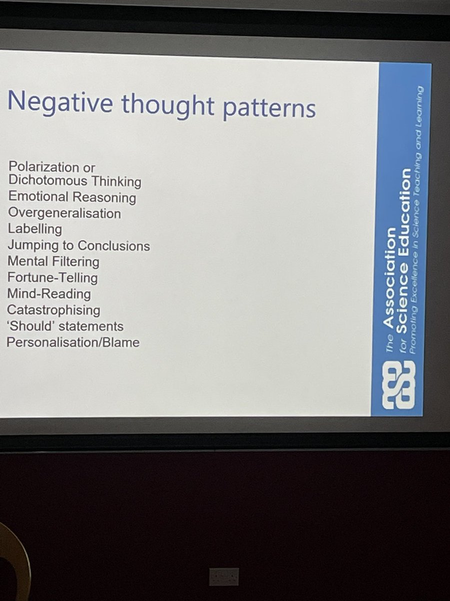 Identify what type of negative thoughts you are having <a href="/Grevster73/">Andy CG</a>  talk <a href="/theASE/">The ASE</a> #ASEConf2023 helps you to deal with the issue #teaching