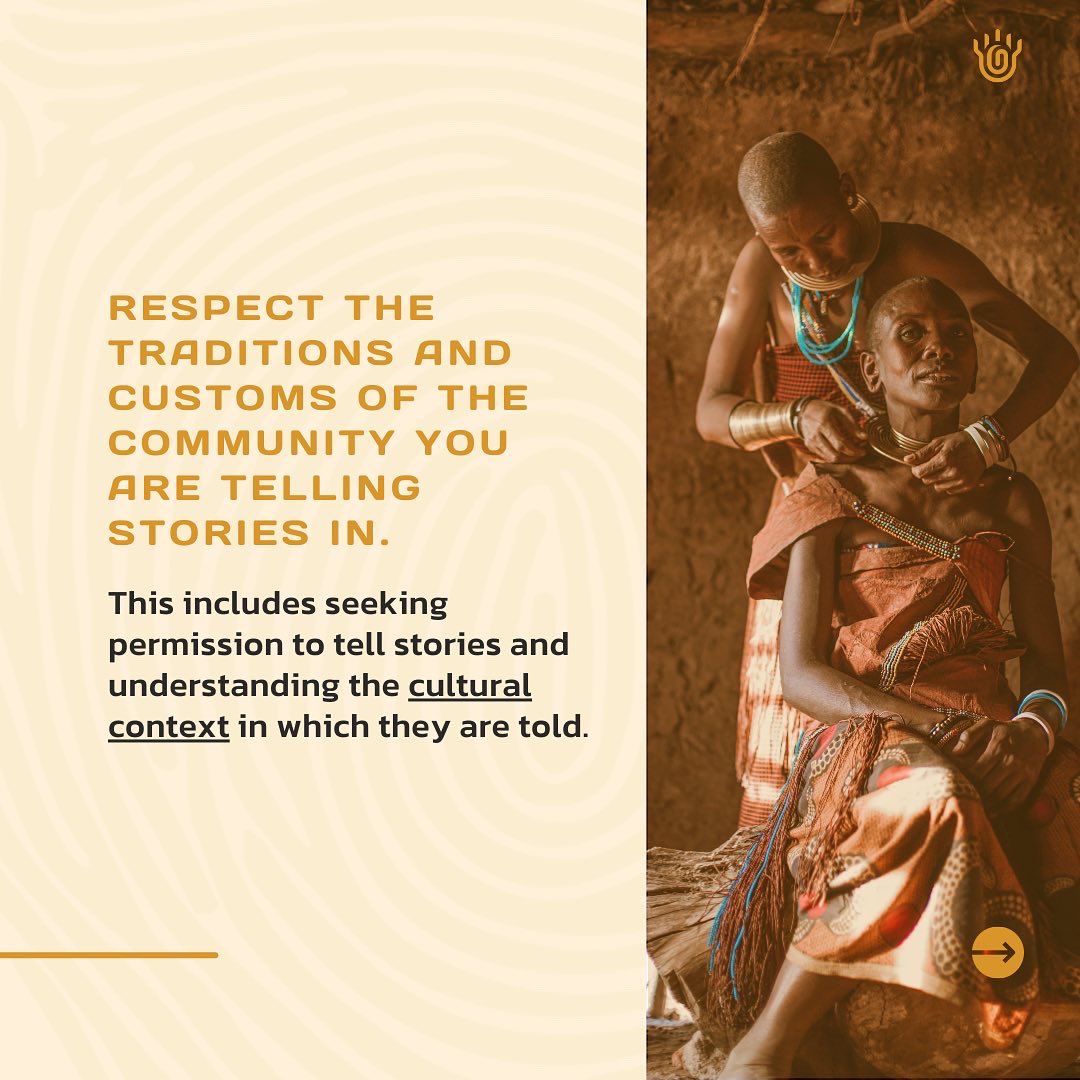 AfrisosNGO's tweet photo. 1. Respect the traditions and customs of the community you are telling stories in.

#afrisos #africa #culturalprogram #tips https://t.co/NwfkSrtGa6