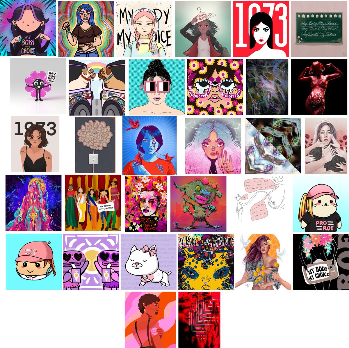 Looking back at art collected in 2⃣0⃣2⃣2⃣
(and tiny bit of 2⃣0⃣2⃣3⃣!)

Highlighting 1⃣ artist/collection per post

Post 6:

Art by <a href="/the1973s/">the 1973s is minting now 🫶</a> 

My full collection of the 32 pieces in this initiative.