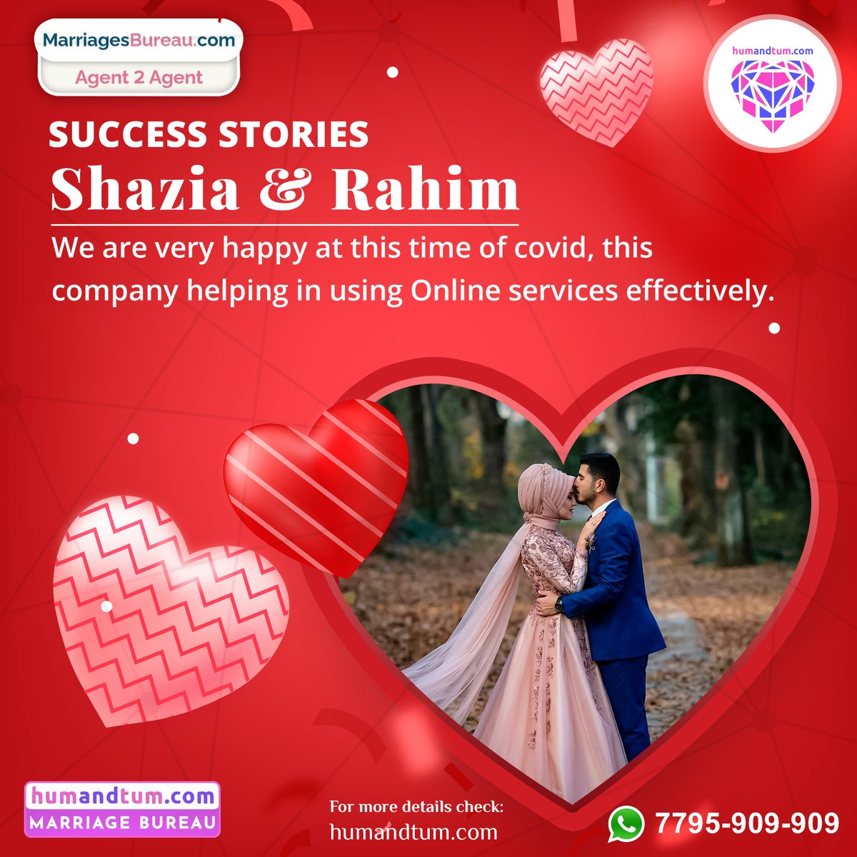 Humandtumdotcom's tweet photo. If you are unable to find a suitable match in your community, you can sign up at https://t.co/RtKDzIh8sp. Here, you will find so many choices to choose from as per your requirement.
#humandtum #humandtumdotcom #Perfectmatch #bestindianmatrimony https://t.co/hp3OhovcJj