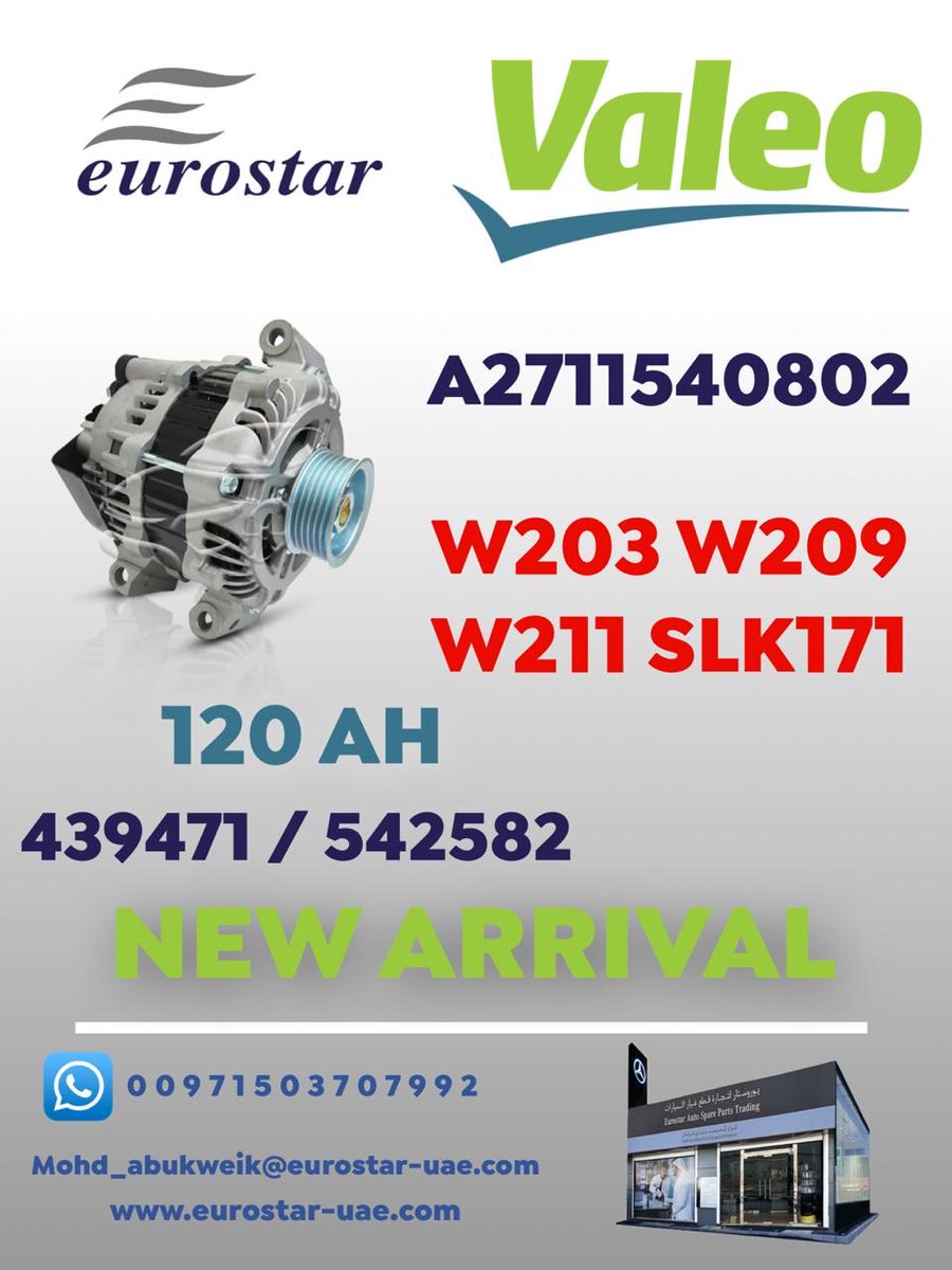 EurostarGenuine's tweet photo. #Mercedes #Benz and #BMW #Genuine #parts
as well as #OEM brands such as; #BREMBO, #BOGE, #ELRING, #LEMFORDER, #SACHS, #BILSTEIN, #VDO and #BOSCH #ZF 

#A2711540802

 #439471

 #VALEO 
00971503707992

Mohd_abukweik@eurostar-uae.com https://t.co/R254NaNbfh