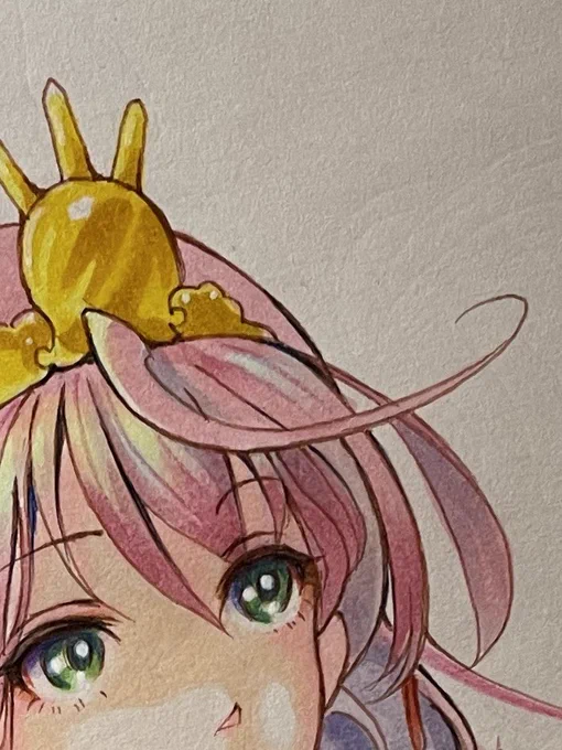 明石さん巫女衣装似合いそうな髪型だと思ったんだけど…この明石カッターが髪飾り描くのに邪魔で。。。 