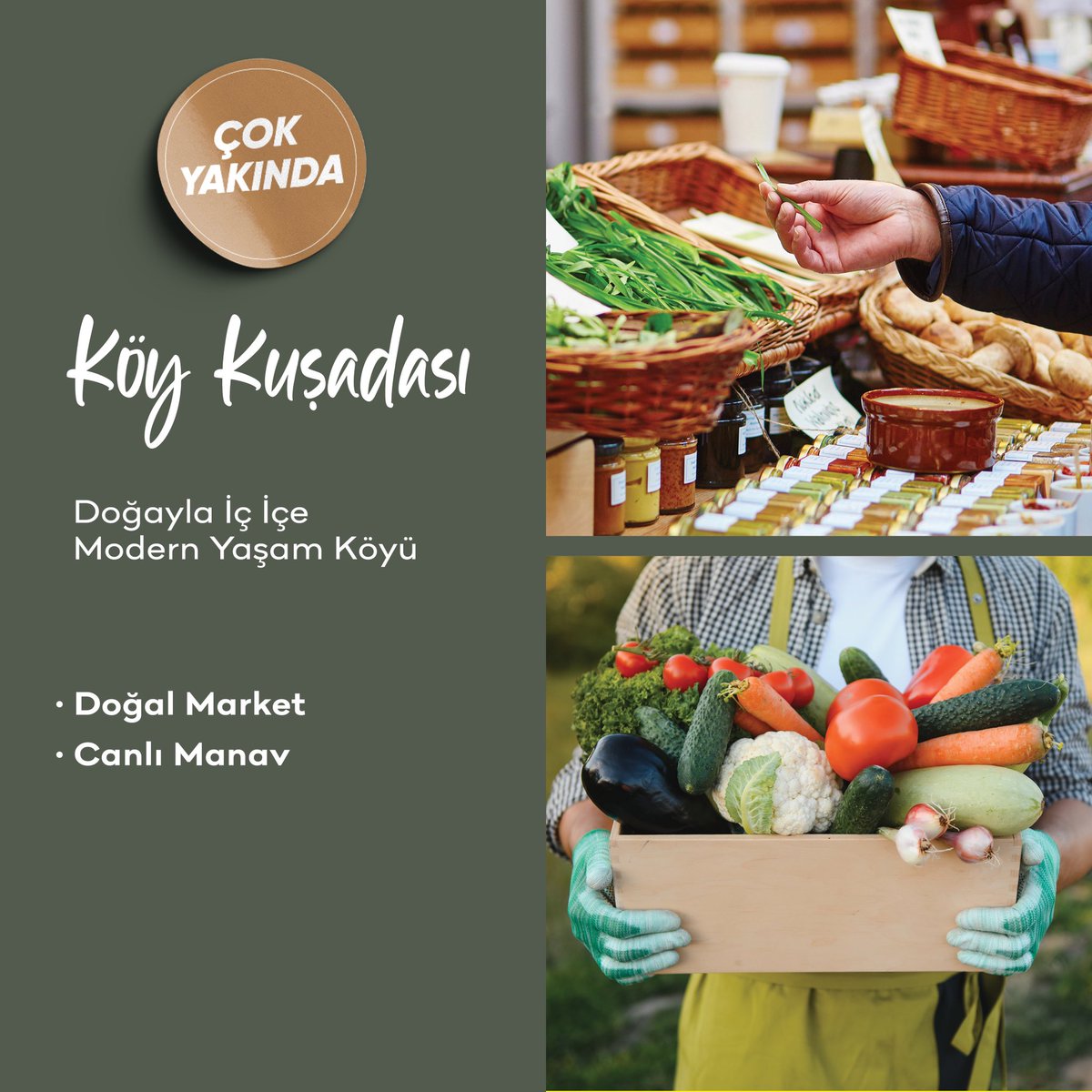 Doğanın içinden gelen lezzetlerle modern bir yaşam sizi bekliyor. Köy Kuşadası, çok yakında...⏳