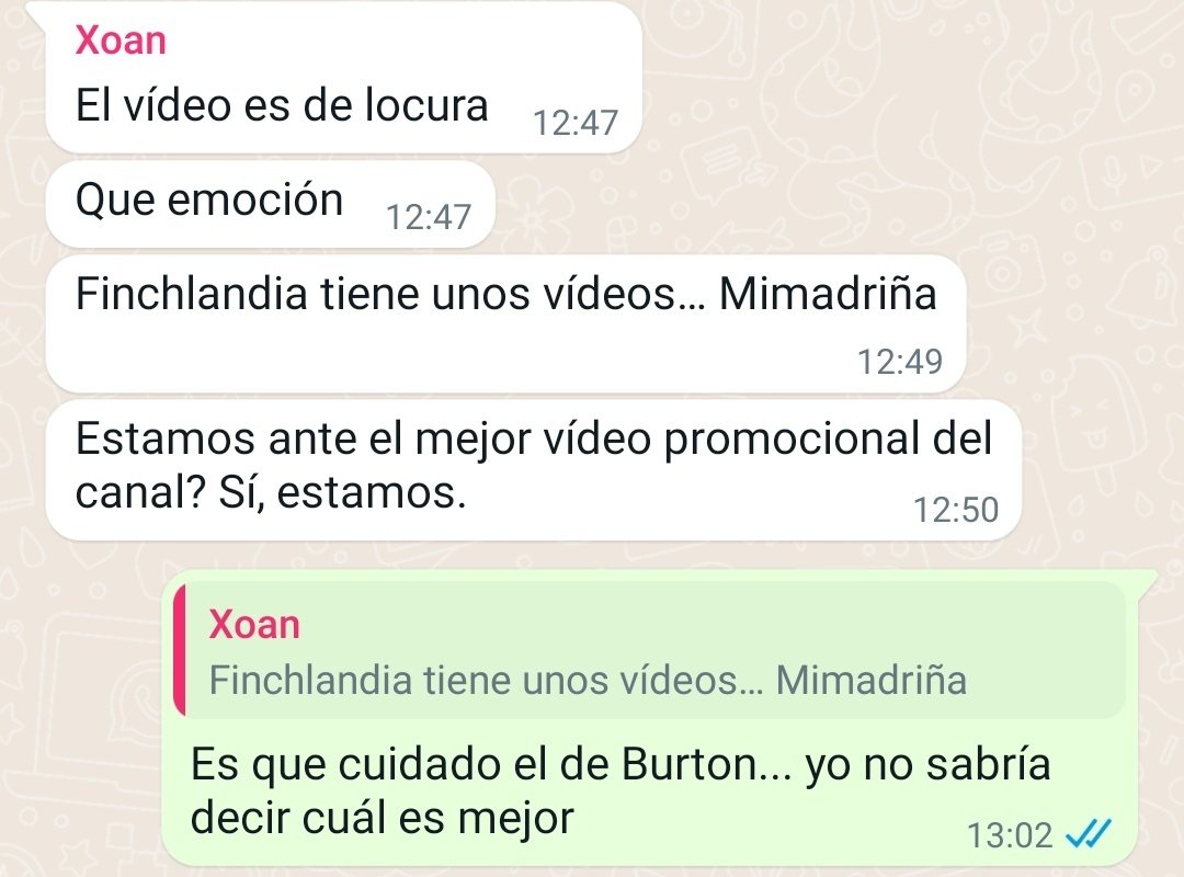 ¿Queréis un regalo de reyes?
Nosotros ya hemos visto la entradilla del nuevo #Finchlandia. Y esto es lo que opinamos.
¿Queréis verla? ¿Queréis saber a quién o qué está dedicado antes de que arranquemos el martes 10?
Si este tuit llega a los 50 RTs, hoy os lo enseñamos.