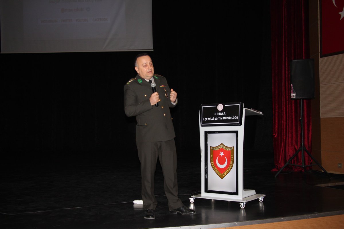 erbaamem's tweet photo. Millî Savunma Üniversitesi Rektörü Sayın Prof. Dr. Erhan AFYONCU’nun açış konuşmasını yaptığı programda, Milli Savunma Üniversitesi Öğretim Üyesi Dr. Öğretmen Albay Vedat TEKİNOĞLU tanıtım sunumunu gerçekleştirdi. https://t.co/bwX3gOosOS