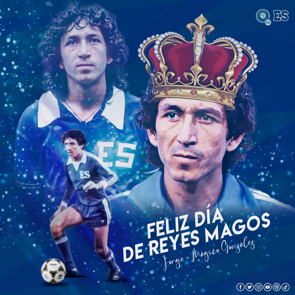 LaSelecta_SLV's tweet photo. El más MÁGICO de todos los tiempos ✨🇸🇻

Nuestro 𝐑𝐞𝐲 𝐌𝐚𝐠𝐨 👑🪄 les desea un excelente #DíaDeLosReyesMagos 

💙🎁

#LaSelecta #ElSalvador #MágicoGonzález https://t.co/T6JTTgs54q