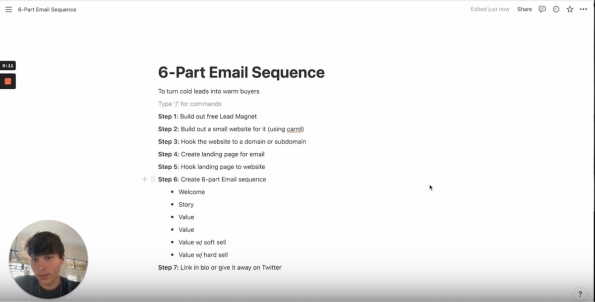 RyanMSchnitzler's tweet image. I just recorded a 12-minute video SOP

Breaking down EXACTLY how to create a 6-part email sequence 

That helps turn cold traffic into paying customers. 

Want to see it?

RT + comment "traffic" and I'll send you the breakdown

(Must be following so I can DM)